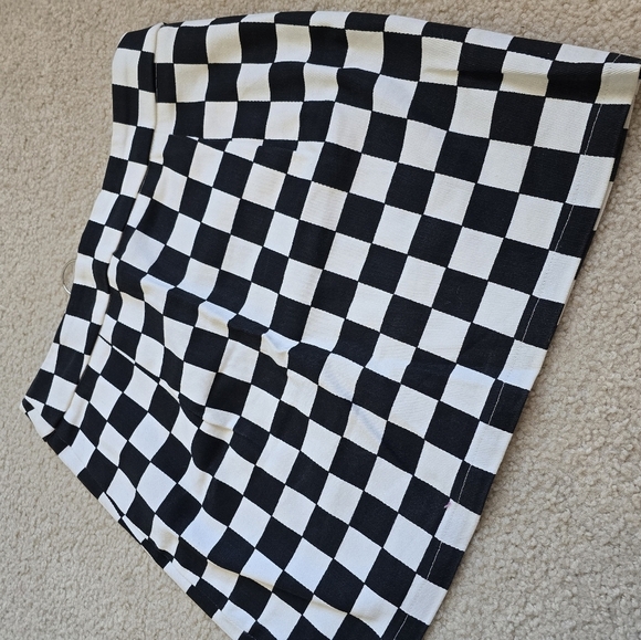 🌈Coolane O-Ring Zip Fly Checkered Black and White Skirt Size Small US 4 - Picture 9 of 9